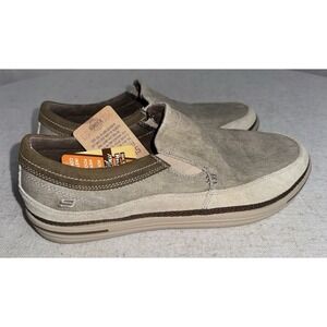 NWT Skechers Men's 13 Landen Stellar Brown Slip On Loafer Relaxed Memory Foam